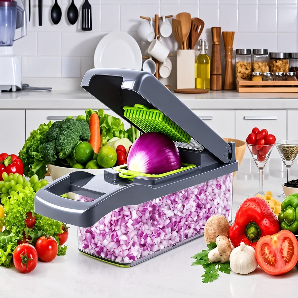 14 en 1 Hachoir à légumes multifonctionnel – Image 8