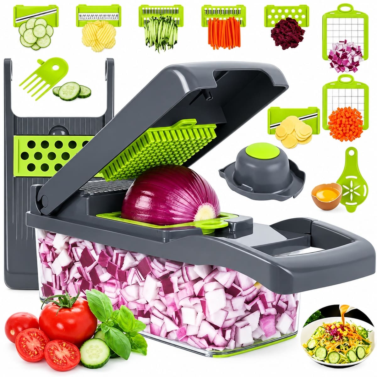 14 en 1 Hachoir à légumes multifonctionnel – Image 5