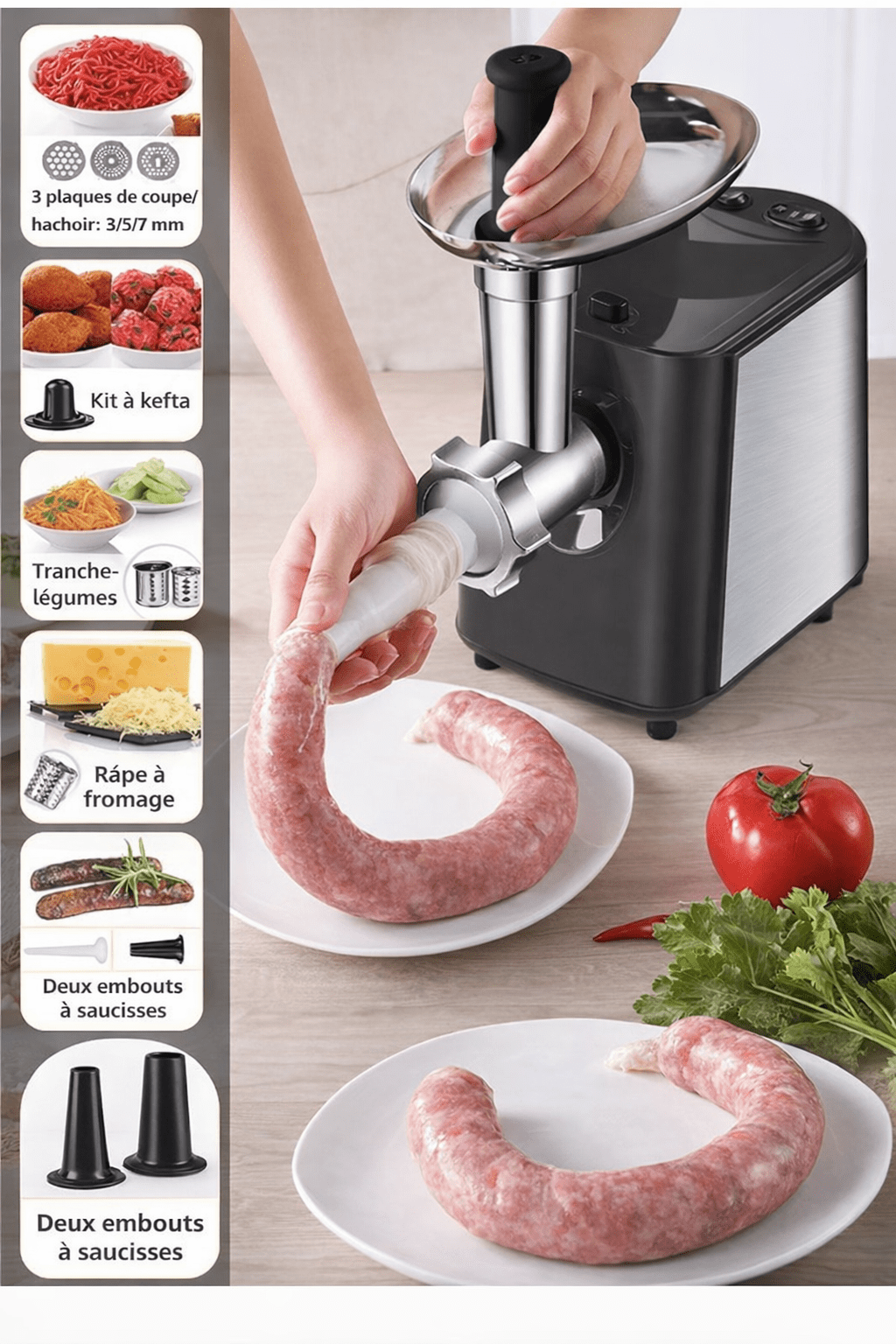 Hachoir à viande professionnel 350 W-700 W – Image 7
