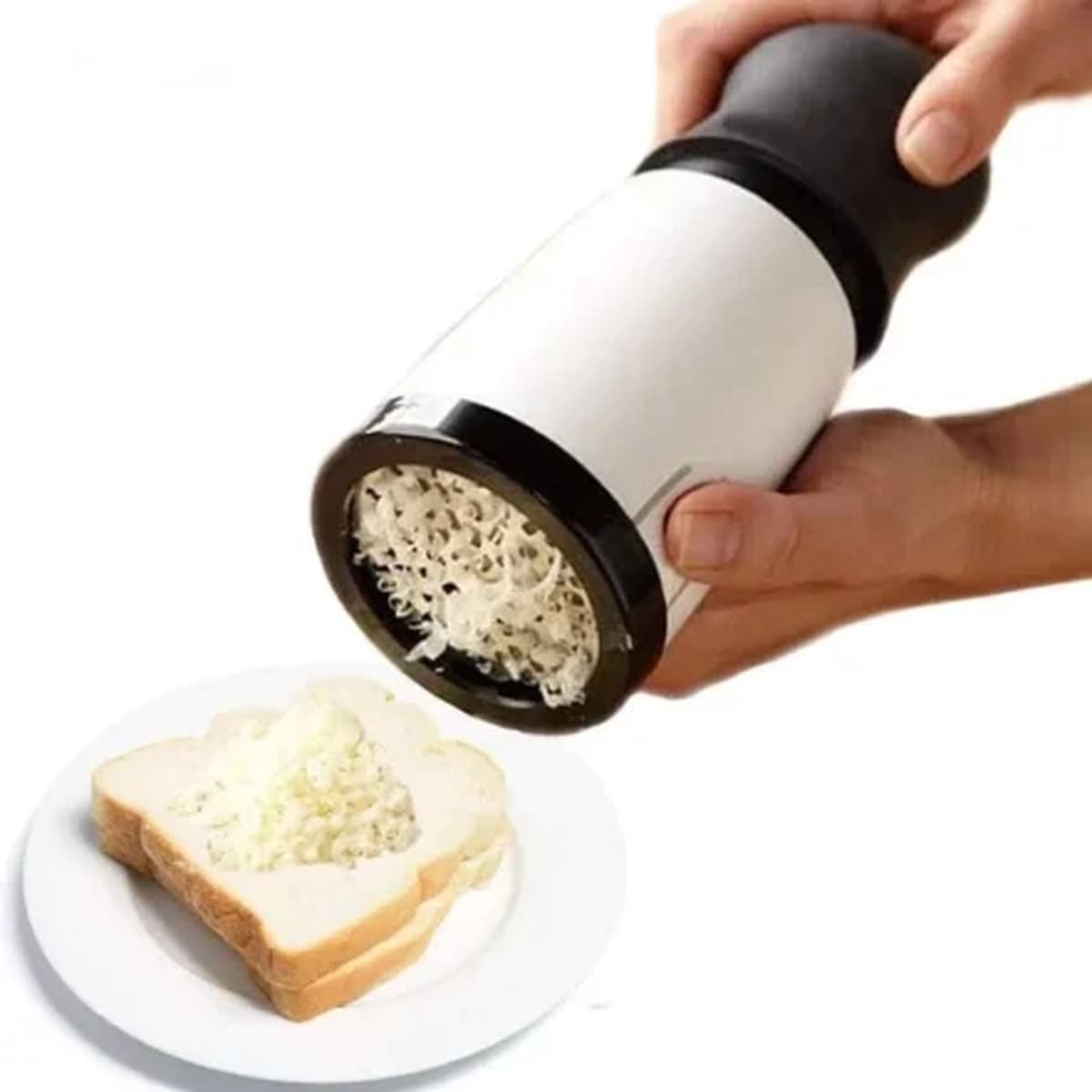 Râpe à fromage manuelle rotative – Blanc et noir – Image 3