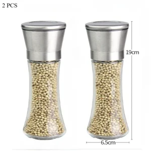 Hachoir manuel 1/2 pièces transparents - Meuleuse haute 2 pièces