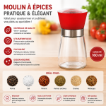 Hachoir Salière et poivrière Pulvérisateur.